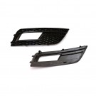 Audi A4 B8 Facelift RS Style Gloss Black Fog Grille Mesh Covers