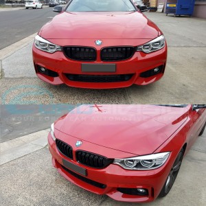 BMW M4 Style Gloss Black Front Grilles F32 / F33 / F36 Fitment