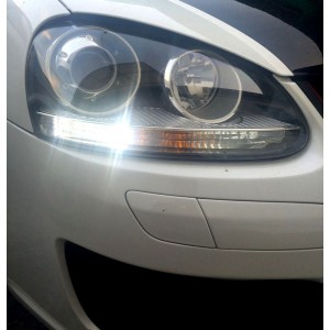 Volkswagen Golf MKV Day Running Lights Premium White Error Free LED Bulbs GTI R32 TDI FSI