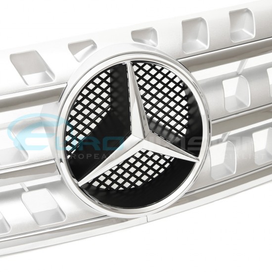 Mercedes M Class ML W163 AMG Style Silver Front Grille