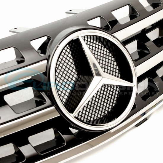 Mercedes M Class ML W164 Pre-facelift AMG Style Black Front Grille