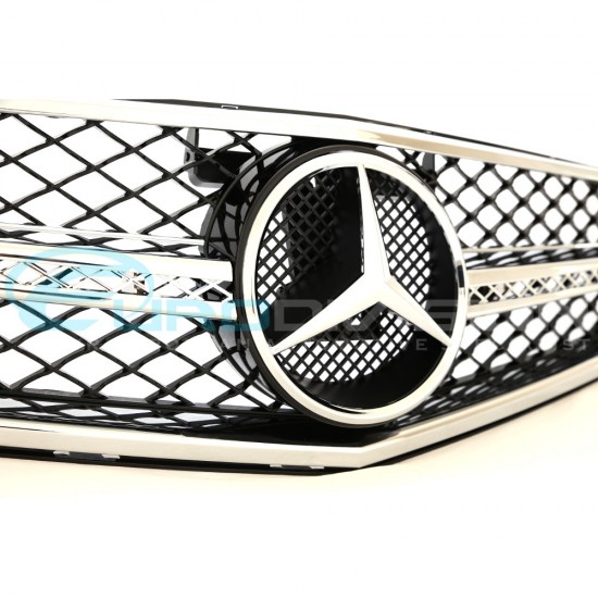 Mercedes AMG Style Front Grille W204 Sedan 2007-2014 / C204 Coupe 2011-2014 Fitment