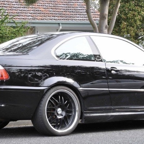 GTC Wheels GT-VS 19" Wheels for BMW E46 M3 / Z4M Matte Black / Stainless Steel Lip