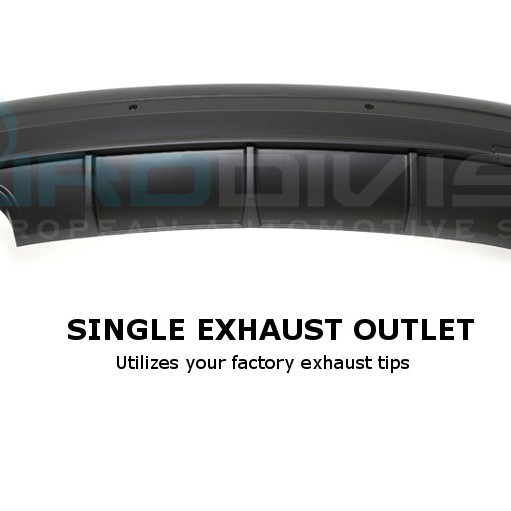 Mercedes AMG Style Rear Bumper C Class W204 Sedan Fitment Single Exhaust Outlet + No Sensor Holes *CLICK & COLLECT ONLY*